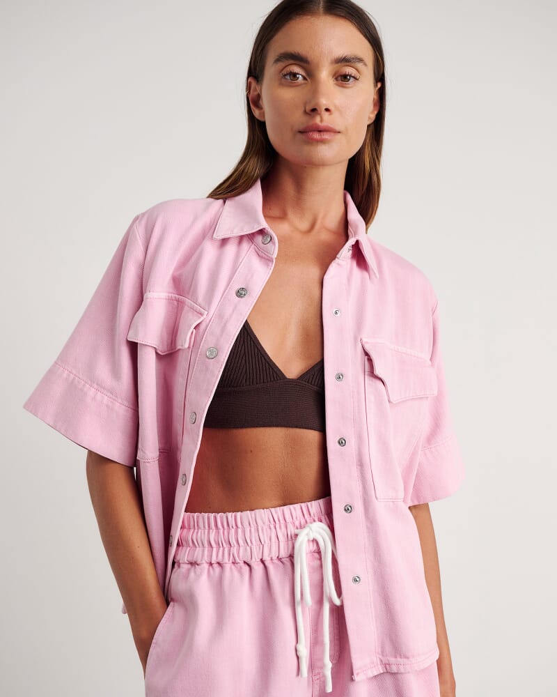 Loe Denim Shirt in PINK