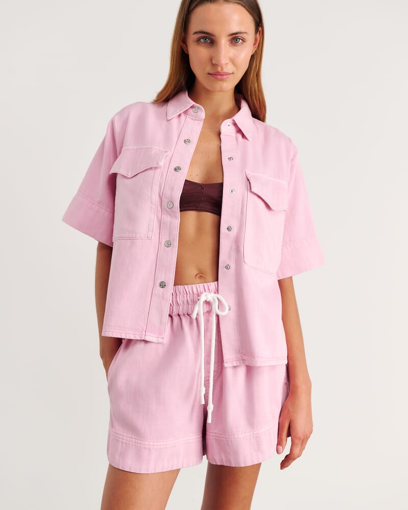 Loe Denim Shirt in PINK