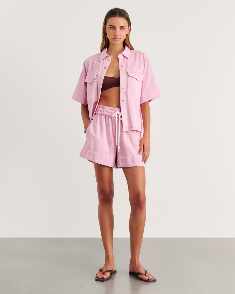 Loe Denim Shirt in PINK