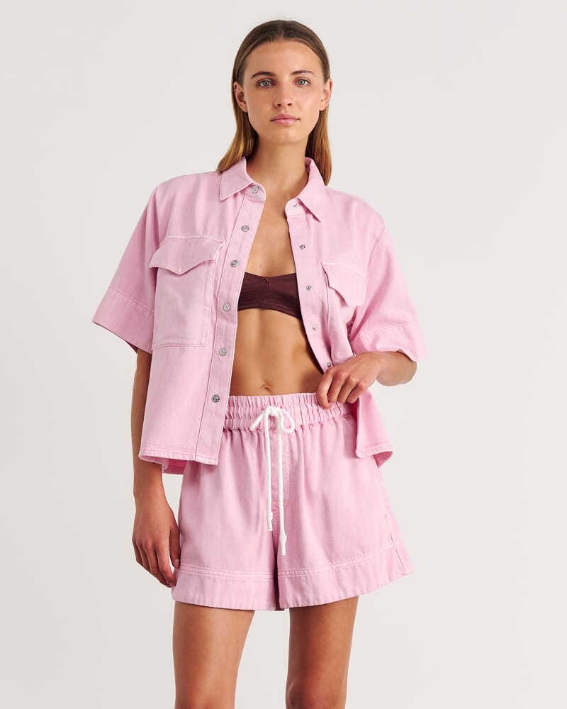 Loe Denim Shirt in PINK