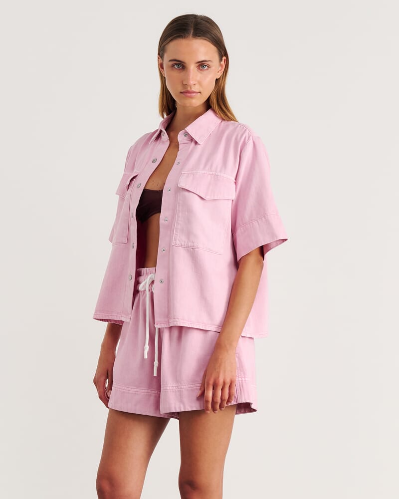 Loe Denim Shirt in PINK