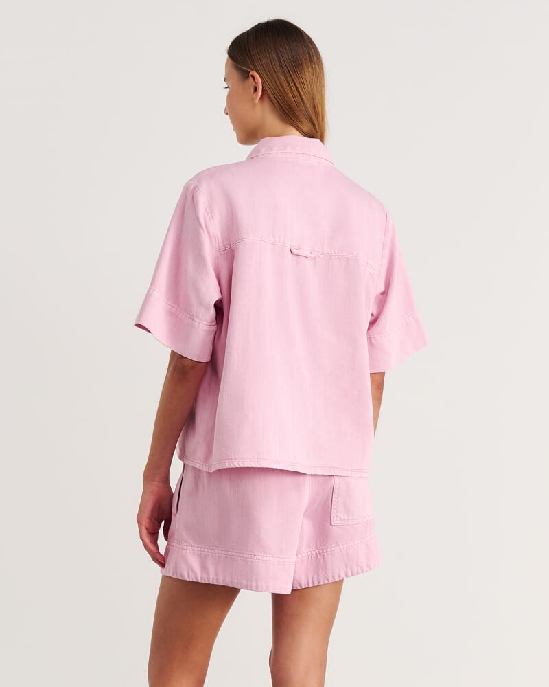 Loe Denim Shirt in PINK