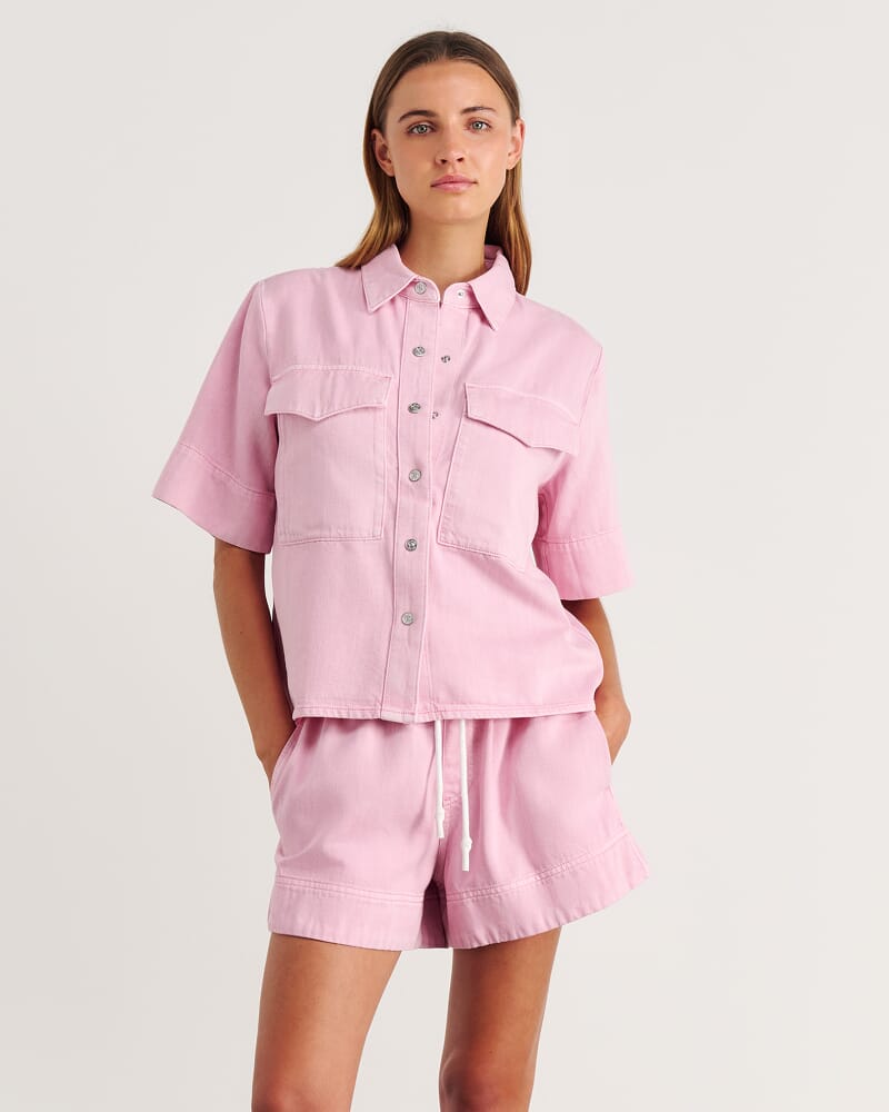Loe Denim Shirt in PINK