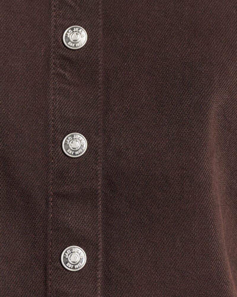 Loe Denim Vest in DARK CHOCOLATE