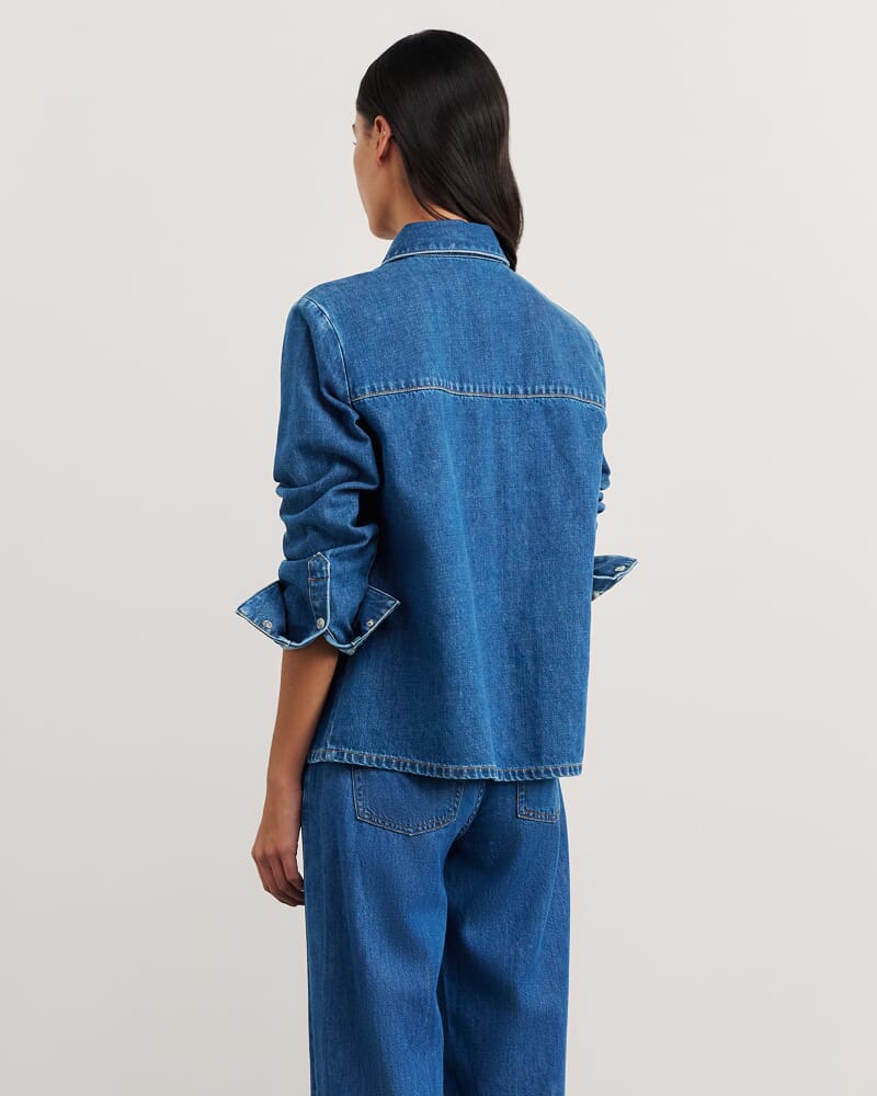 Cora Denim Shirt in BLUE WASH