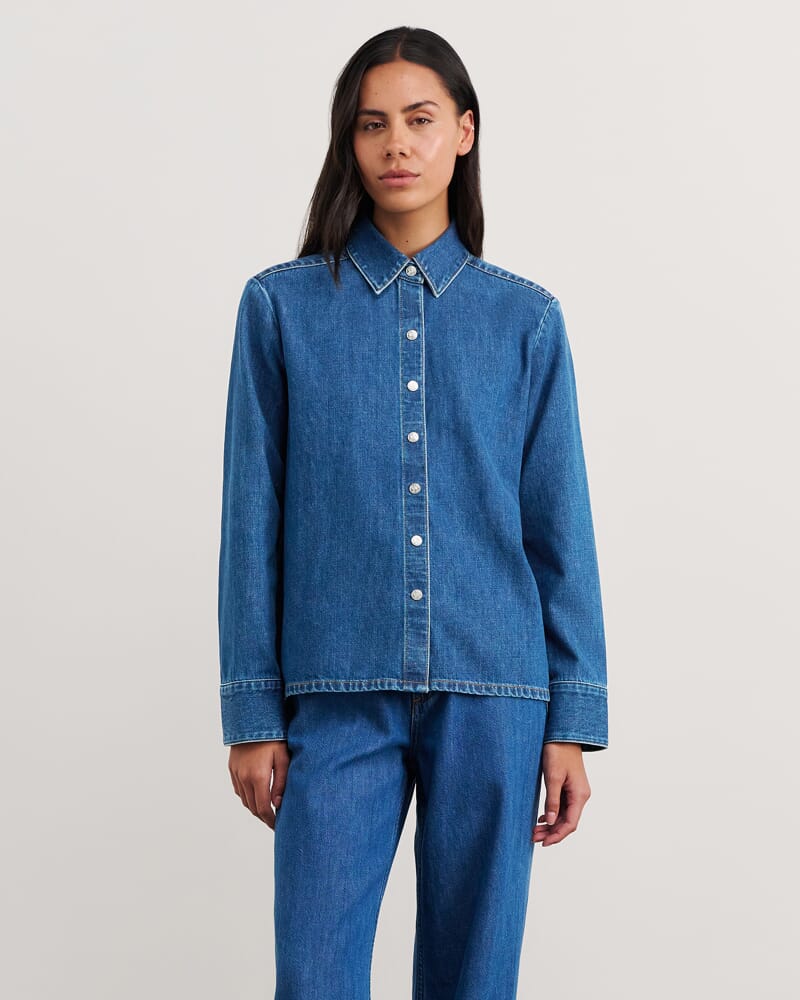 Cora Denim Shirt in BLUE WASH
