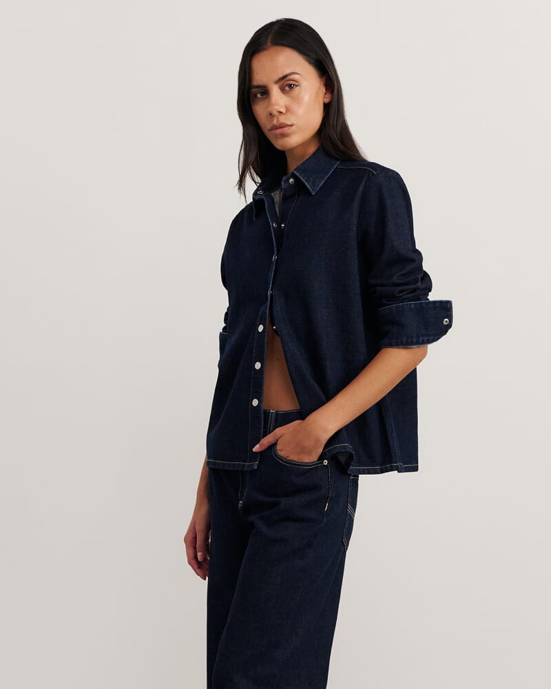 Cora Denim Shirt in RAW WASH