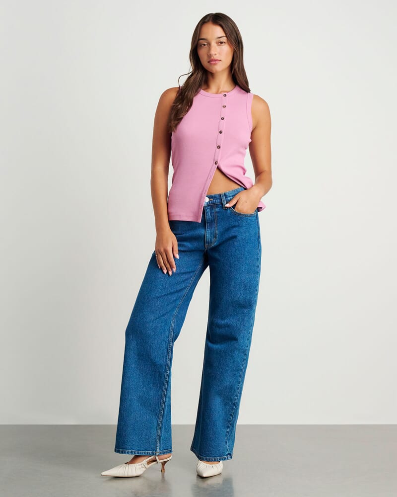 Celina Asymmetric Vest in TERRAROSE