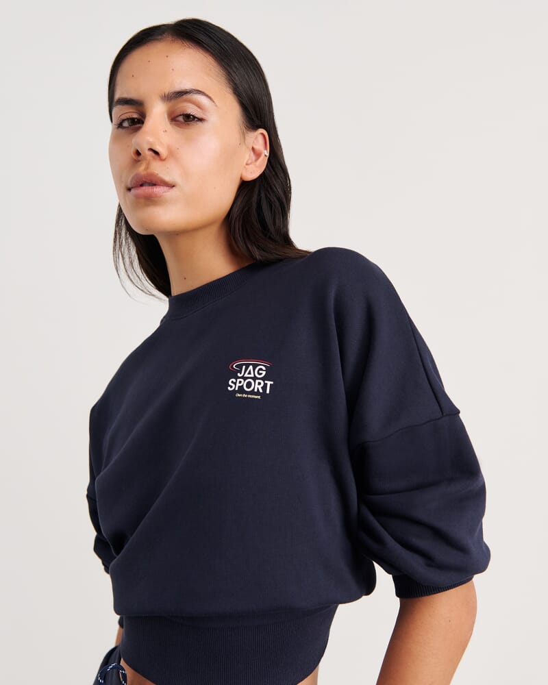 Aston Crew Sweat in NAVY