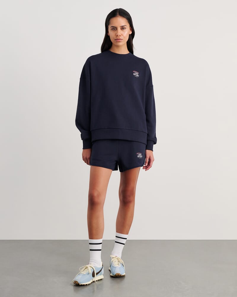 Aston Crew Sweat in NAVY