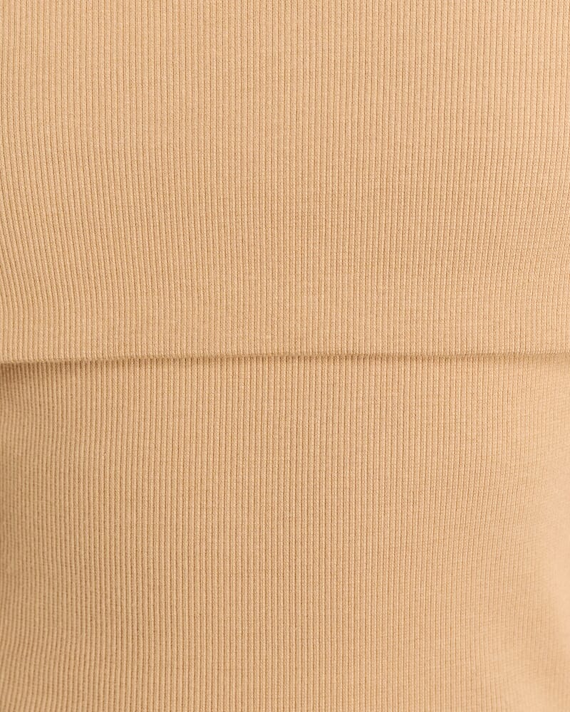 Harlowe Off Shoulder Top in COFFEE