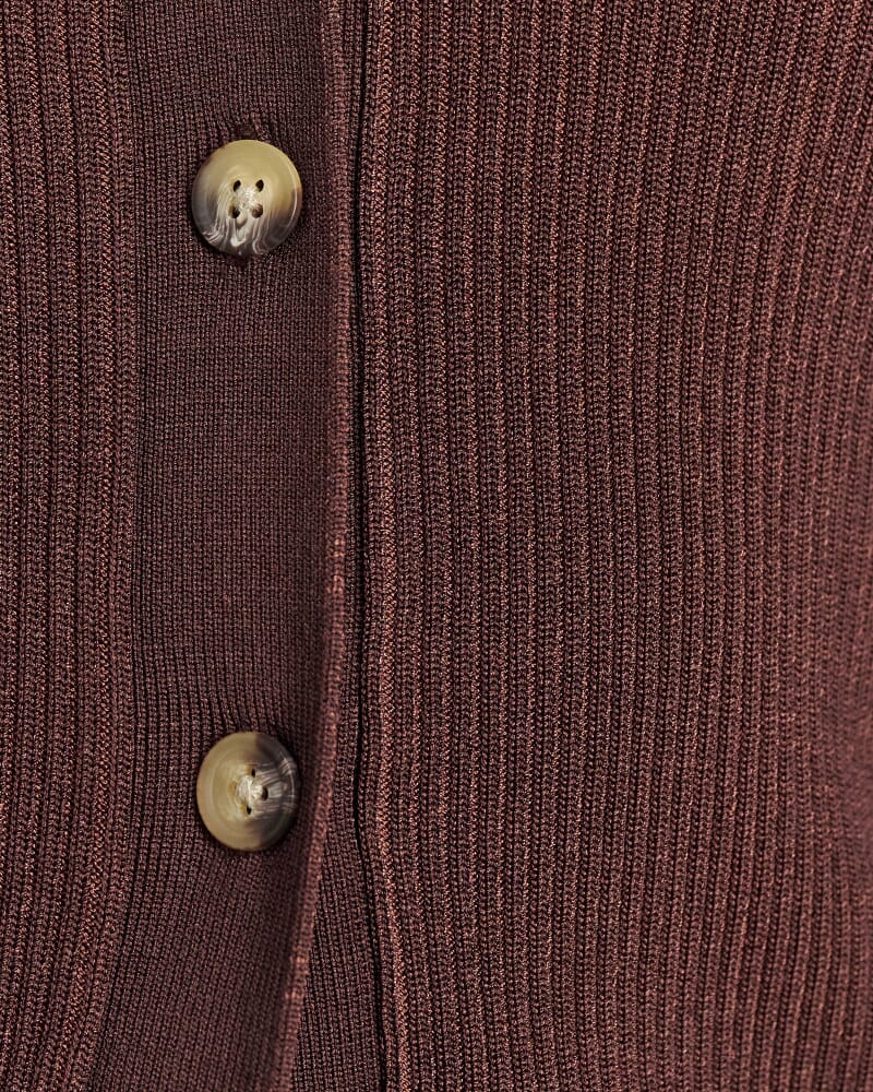 Alora Long Sleeve Cardigan in CHOCOLATE