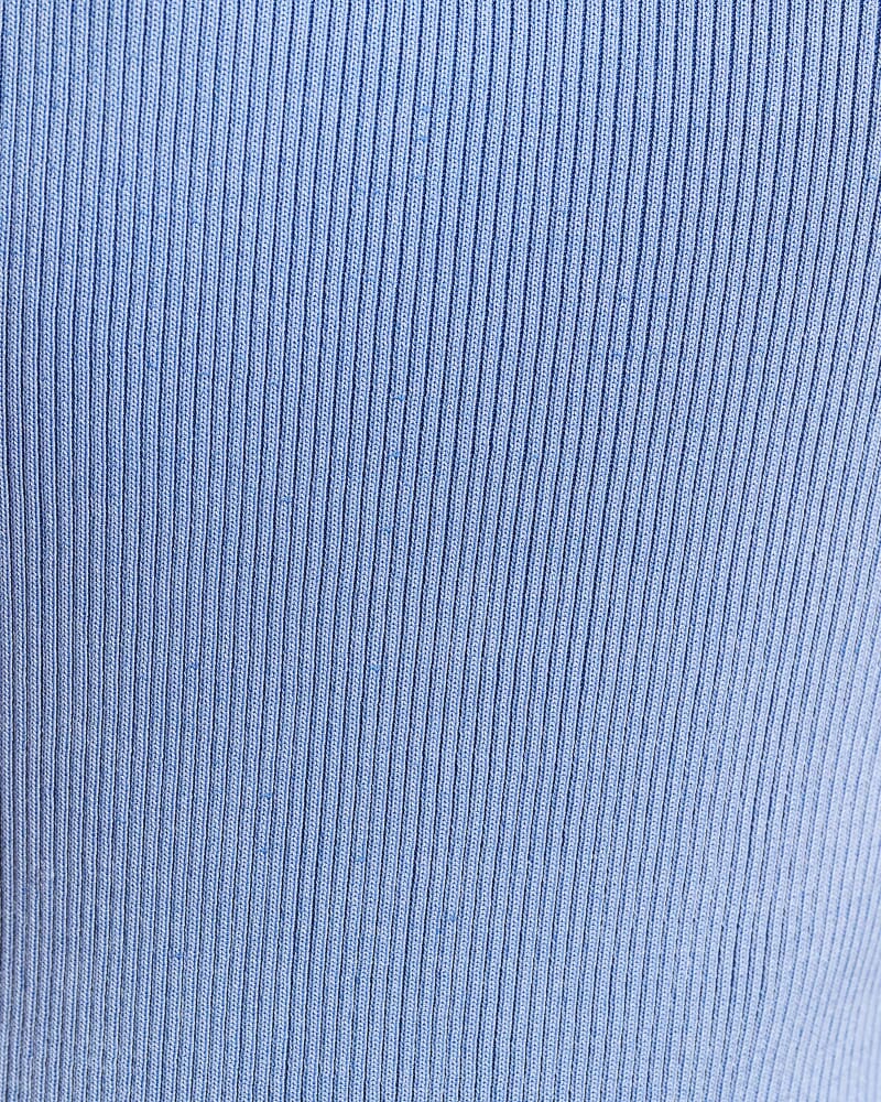 Alora Longline Knit Vest in MID BLUE