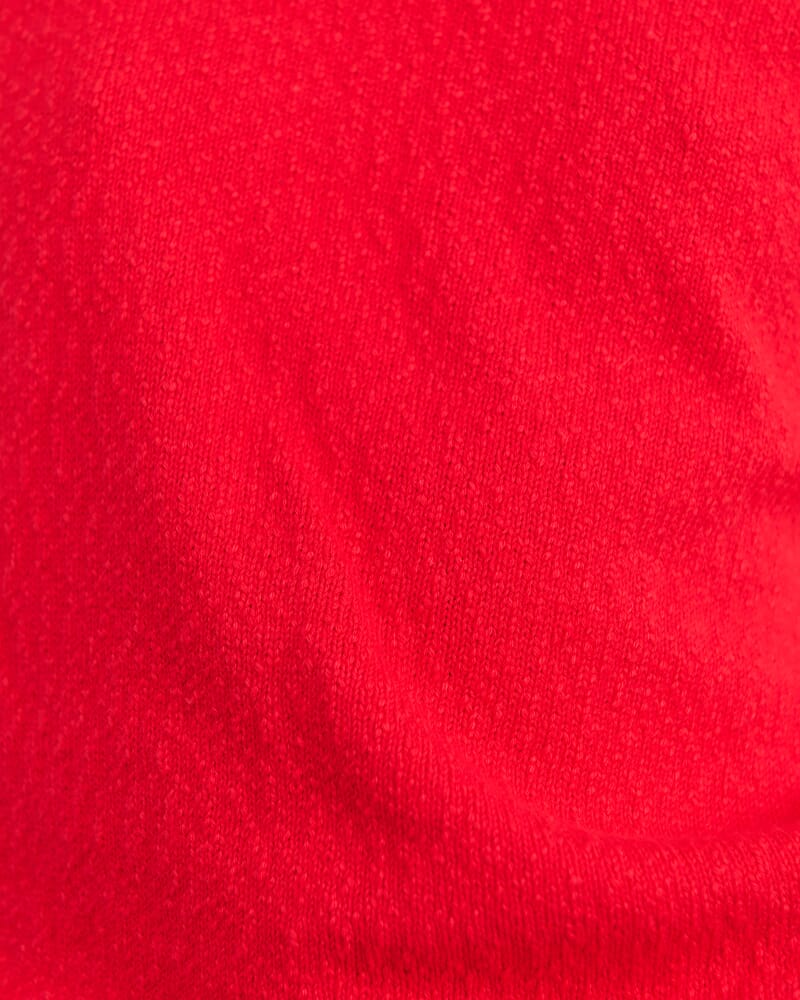 Arden Off Shoulder Knit in BRIGHT RED