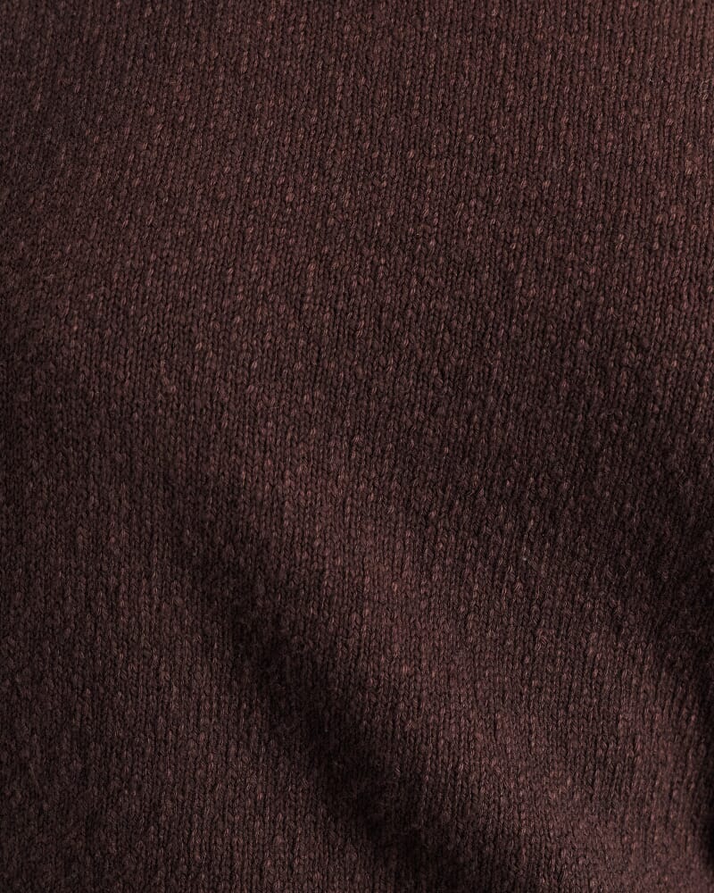 Arden Off Shoulder Knit in DARK CHOCOLATE