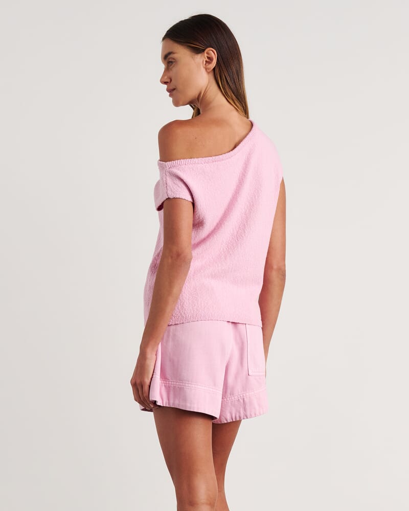 Arden Off Shoulder Knit in DUSTY PINK
