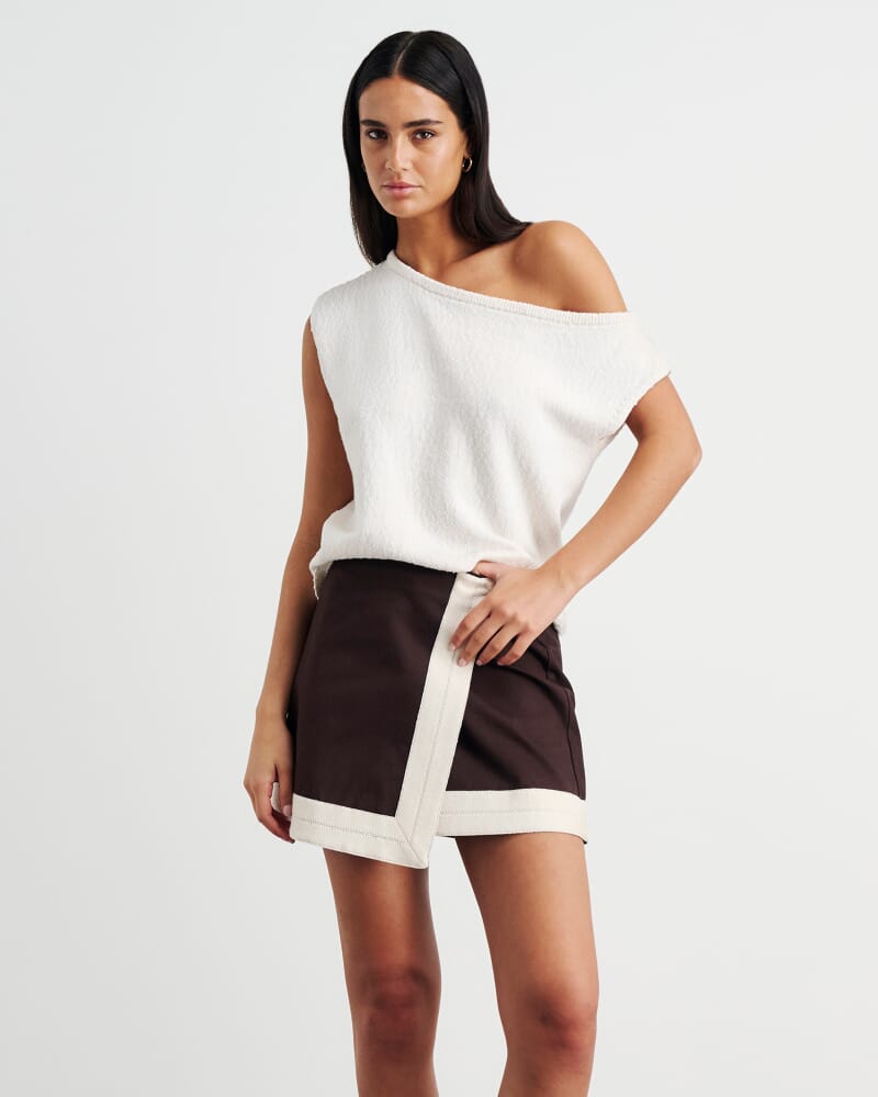 Arden Off Shoulder Knit in MILK