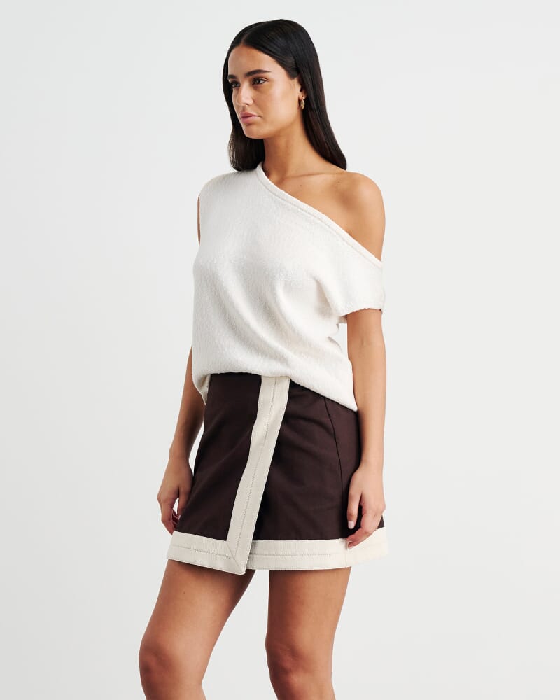 Arden Off Shoulder Knit in MILK