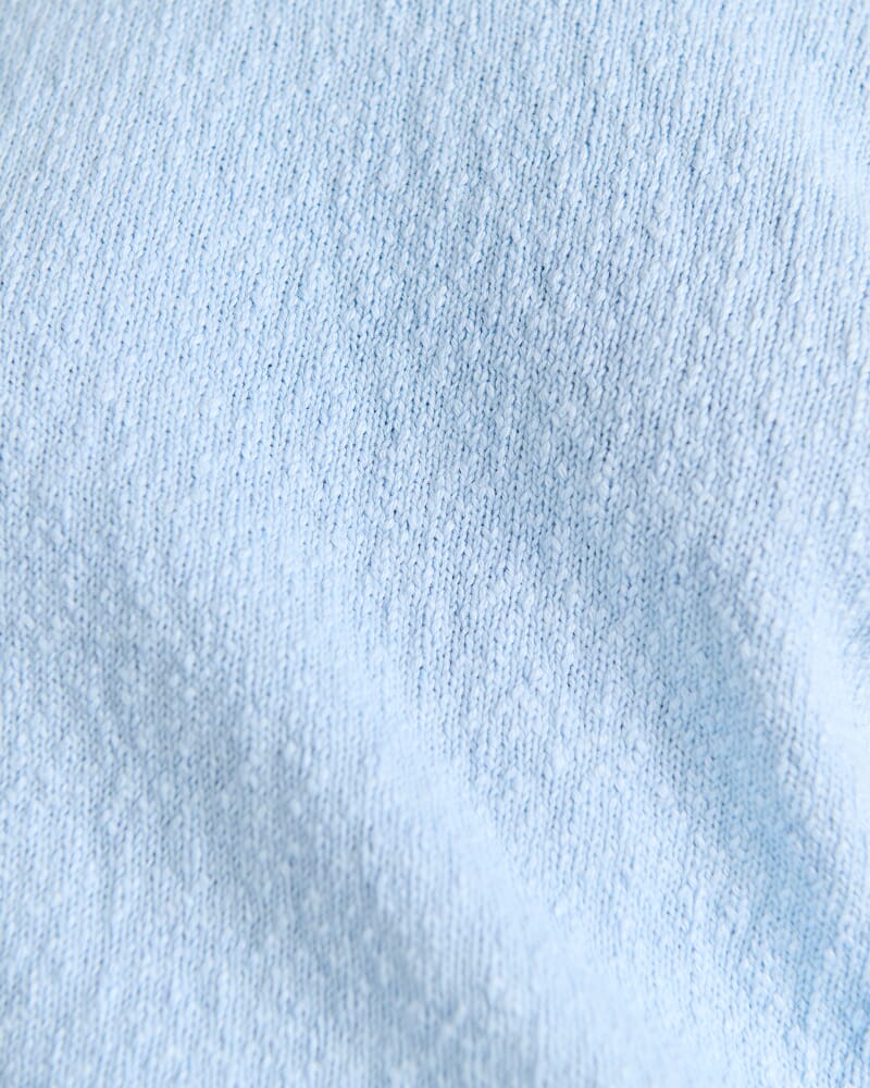 Arden Off Shoulder Knit in PALE BLUE