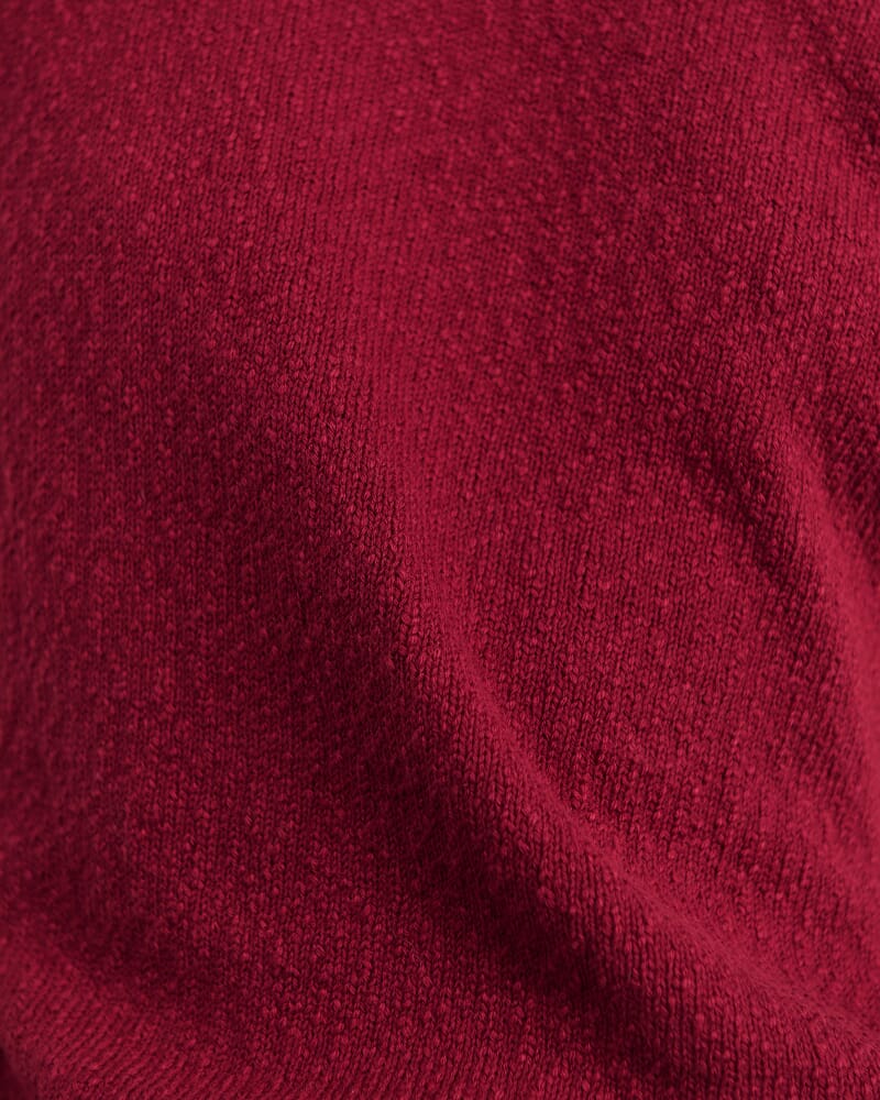 Arden Off Shoulder Knit in WINE