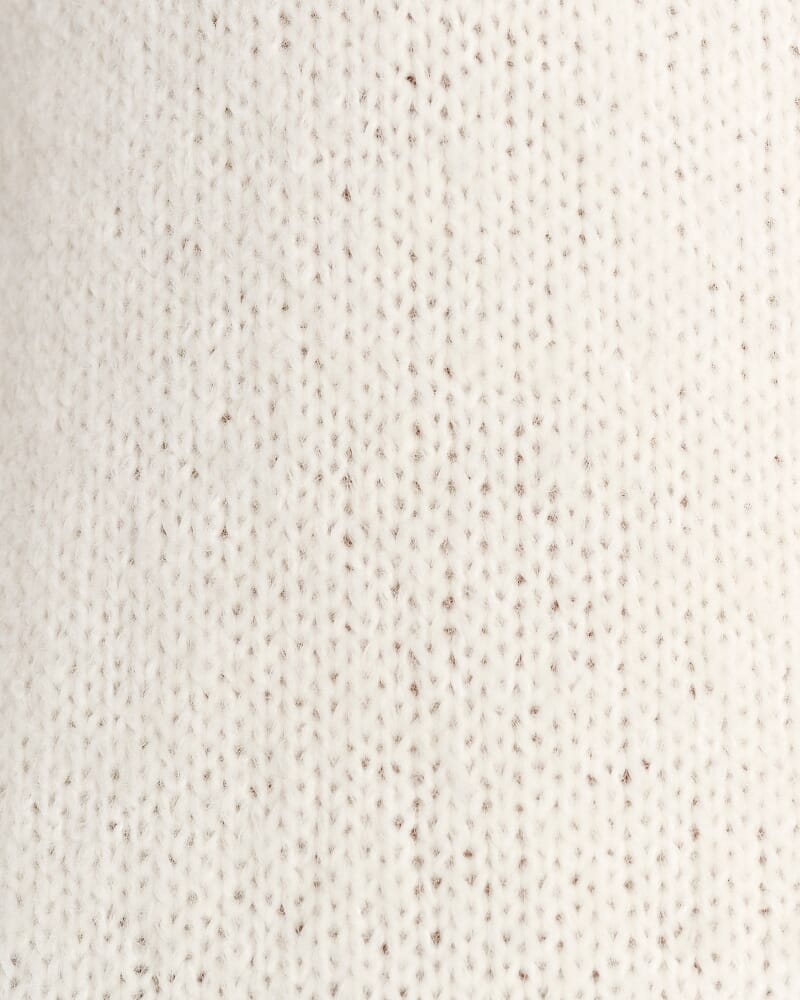 Lily Fluffy Knit Cardigan in FROST