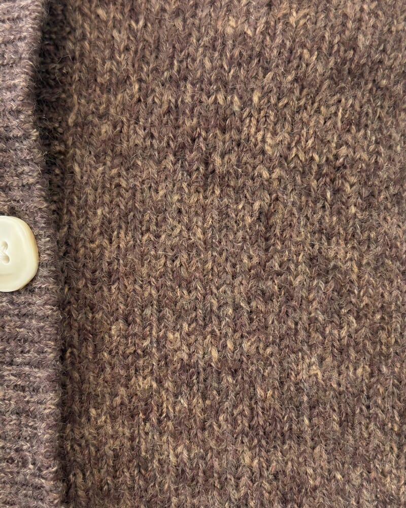 Lily Fluffy Knit Cardigan in BURNT HENNA