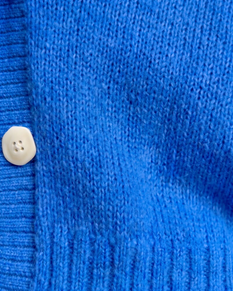 Lily Fluffy Knit Cardigan in COBALT