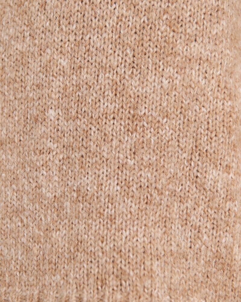 Lily Fluffy Knit Cardigan in LATTE