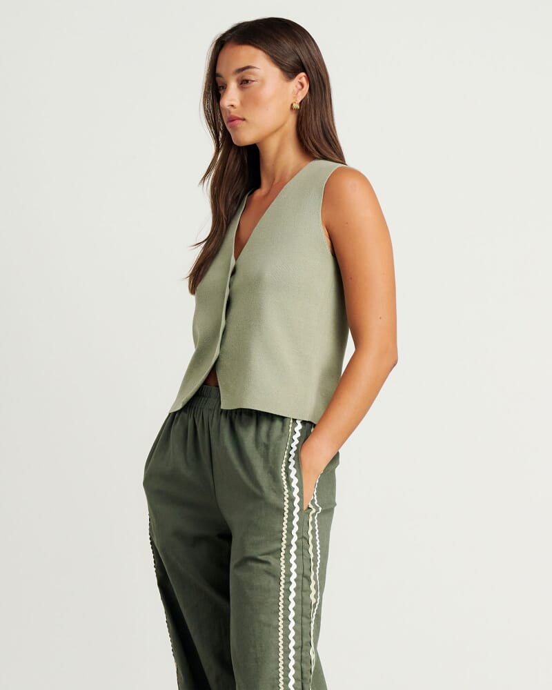 Grace Knit Vest in SAGE
