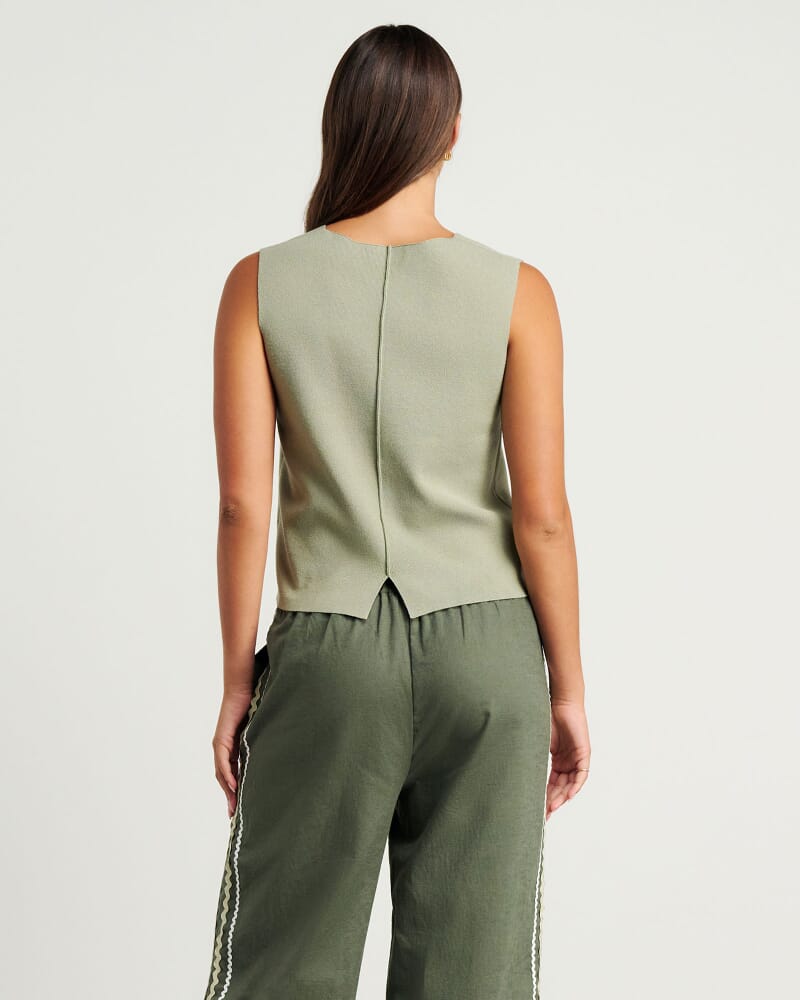 Grace Knit Vest in SAGE