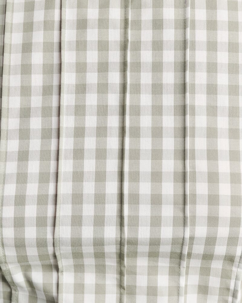 Poppy Gingham Maxi Dress in GREEN TEA