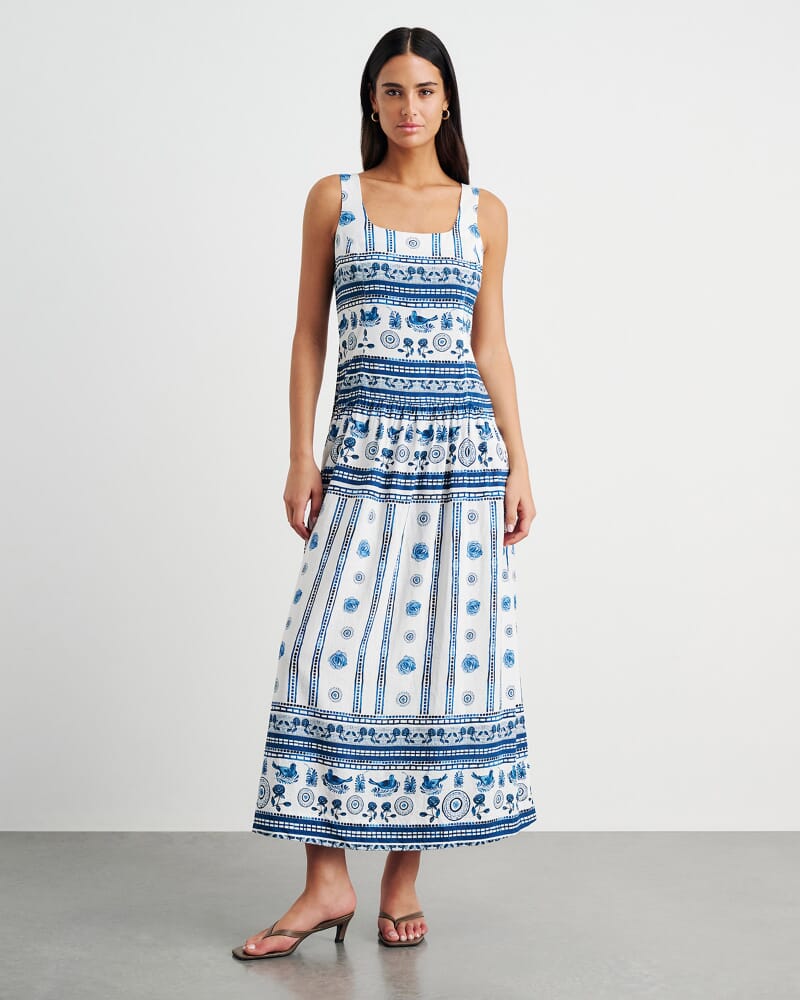 Lovebird Maxi Dress in IVORY/MULTI