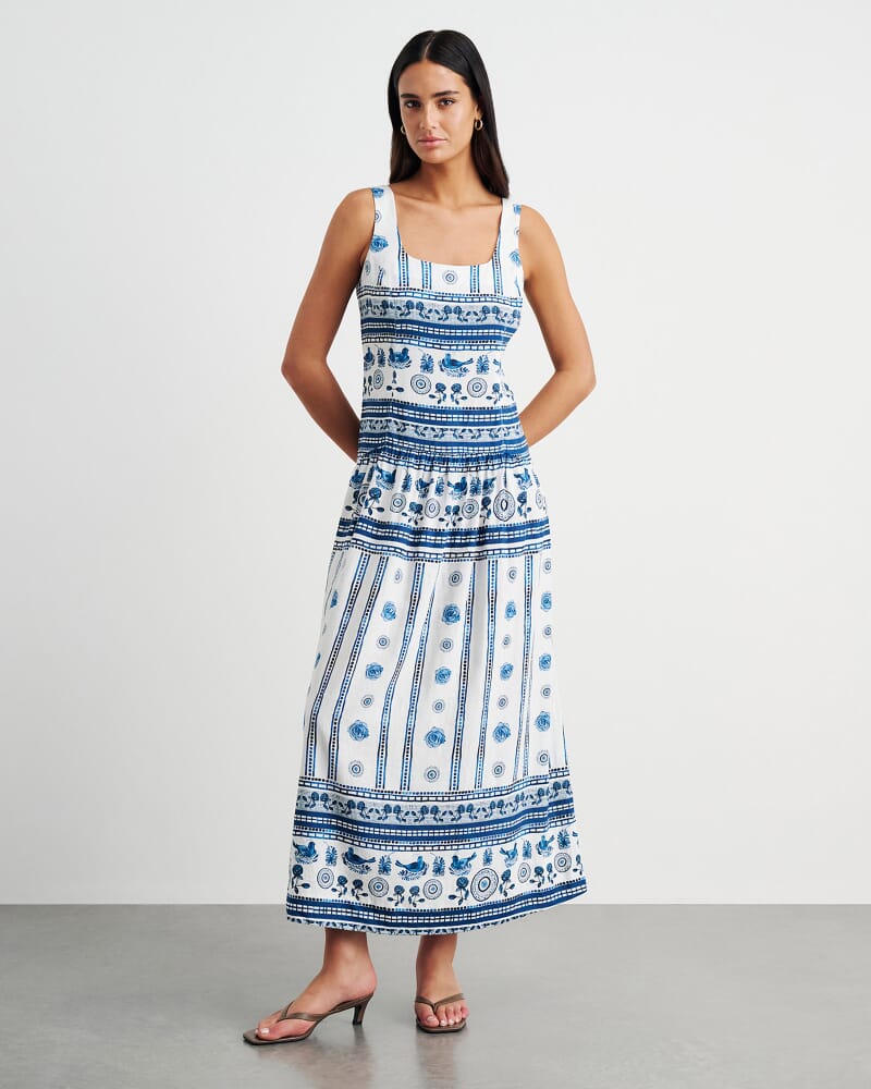 Lovebird Maxi Dress in IVORY/MULTI