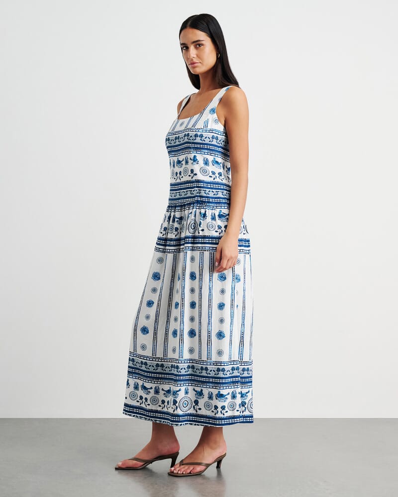 Lovebird Maxi Dress in IVORY/MULTI