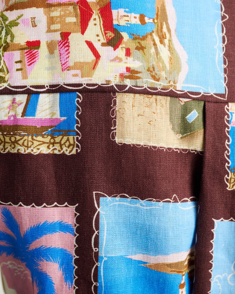 Panorama Shirt Dress in BROWN MULTI