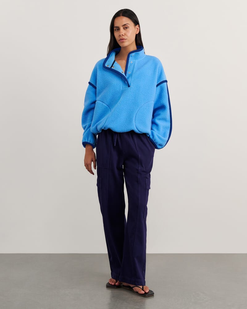 Polar Fleece Sweater in BELLE BLUE