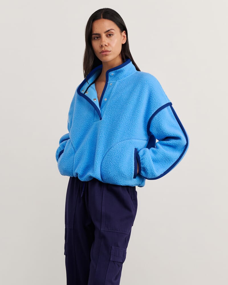 Polar Fleece Sweater in BELLE BLUE