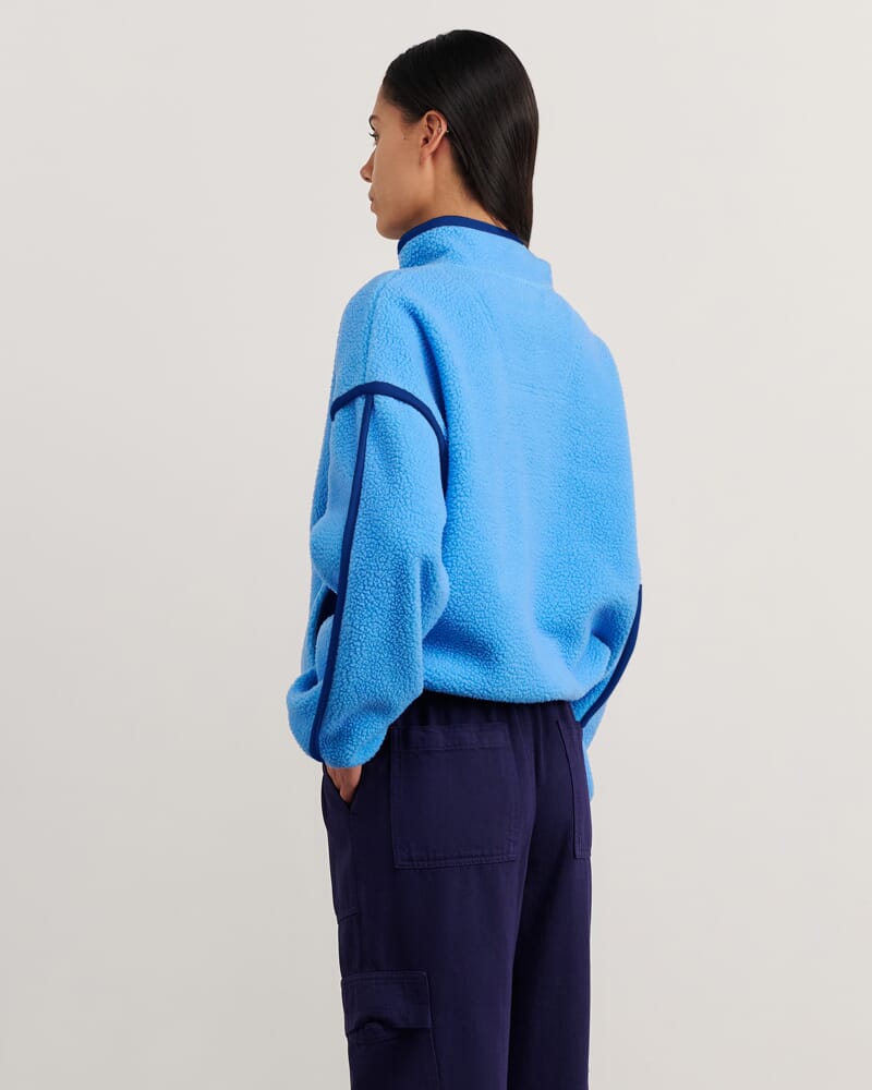 Polar Fleece Sweater in BELLE BLUE