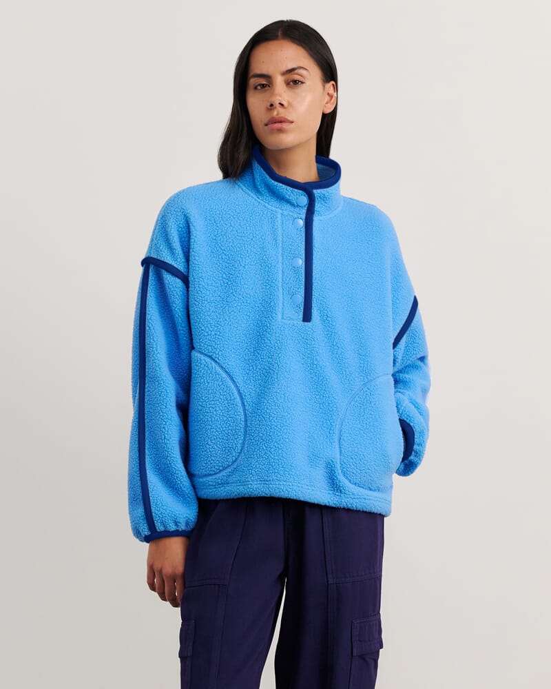 Polar Fleece Sweater in BELLE BLUE