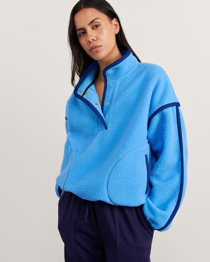 Polar Fleece Sweater in BELLE BLUE