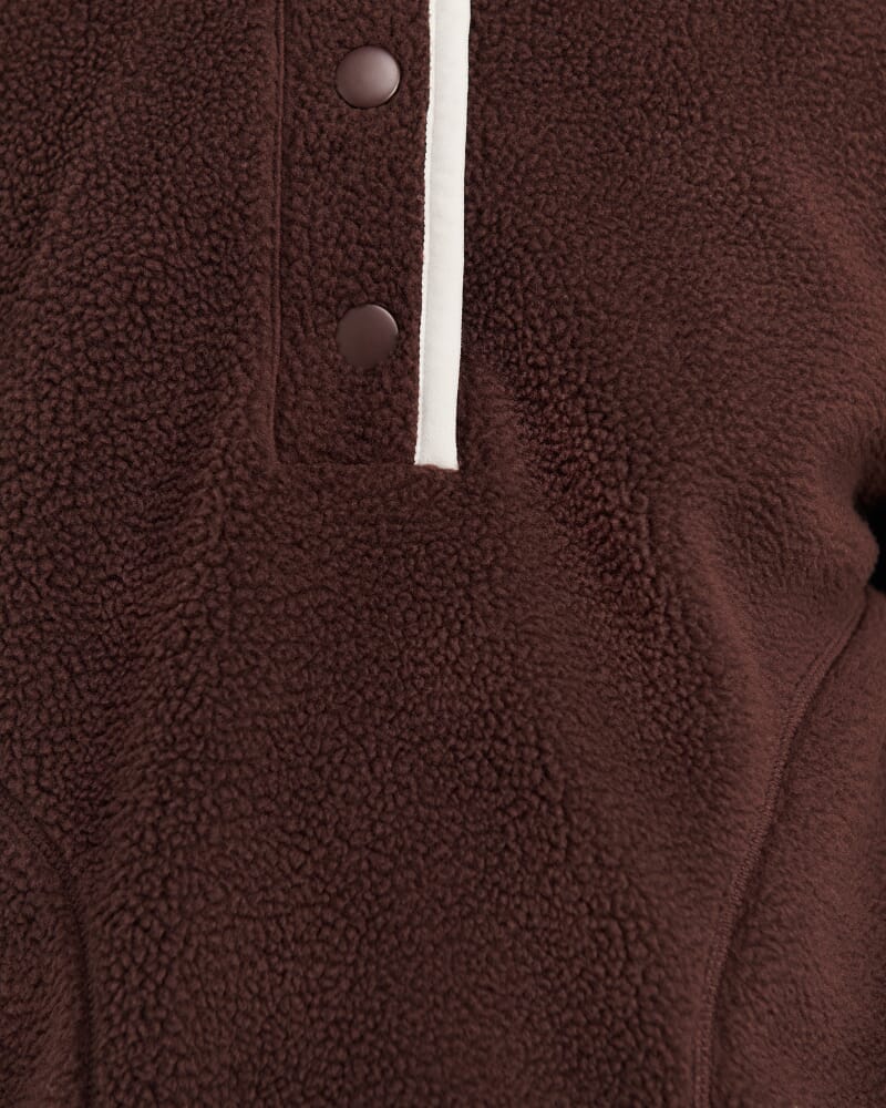 Polar Fleece Sweater in DARK CHOCOLATE