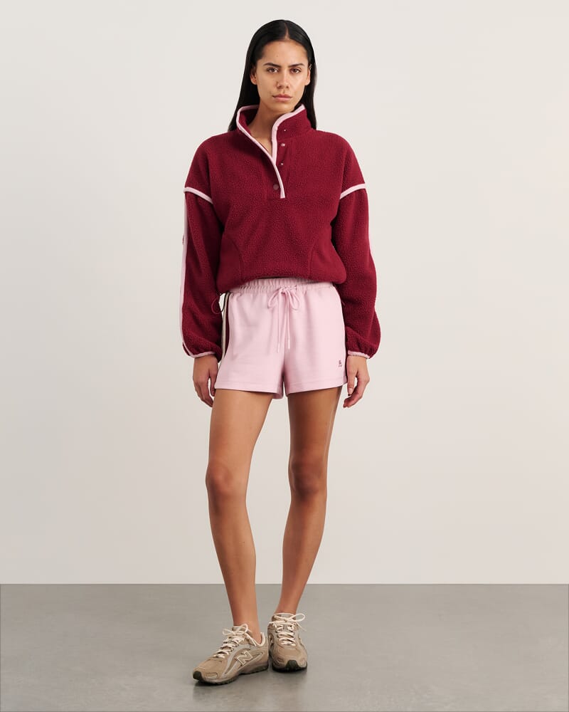 Polar Fleece Sweater in WINE