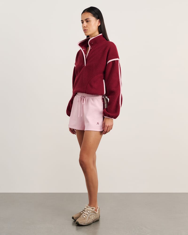 Polar Fleece Sweater in WINE