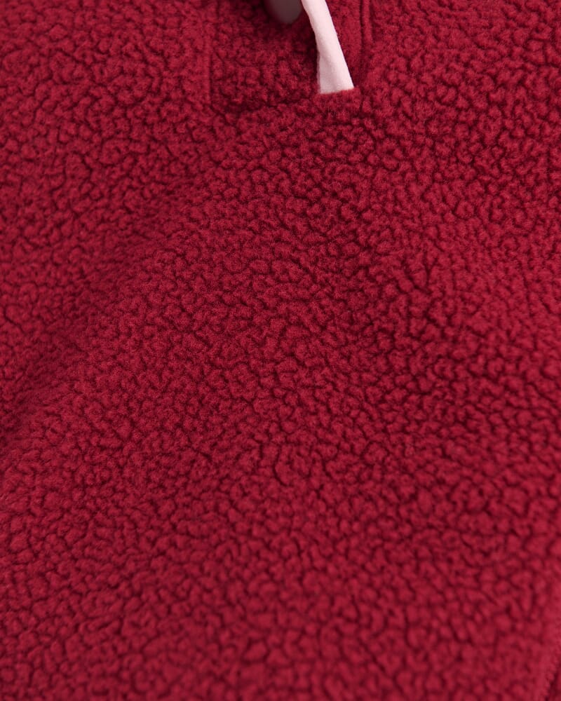 Polar Fleece Sweater in WINE