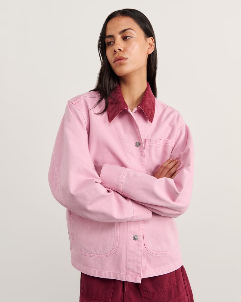 Denim Barn Jacket in PINK FROST