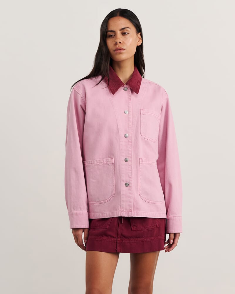 Denim Barn Jacket in PINK FROST