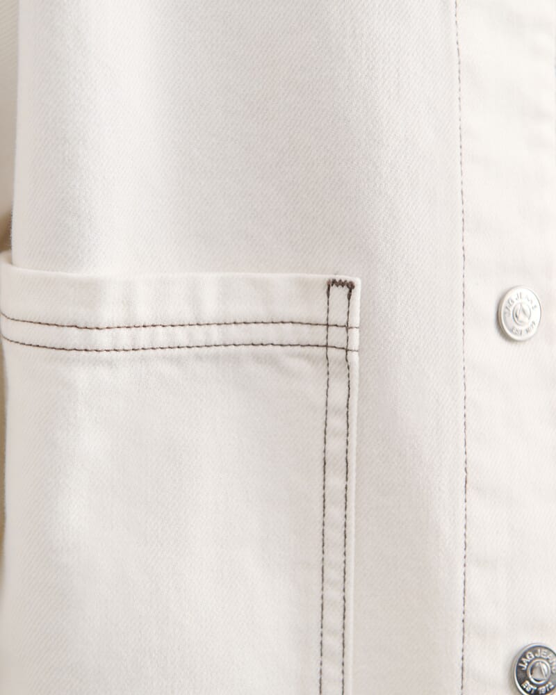 Denim Barn Jacket in WHITE