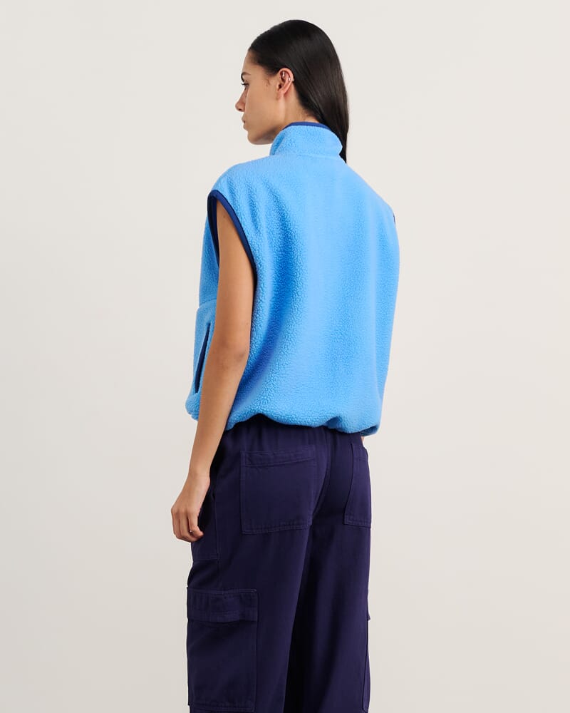 Polar Fleece Vest in BELLE BLUE