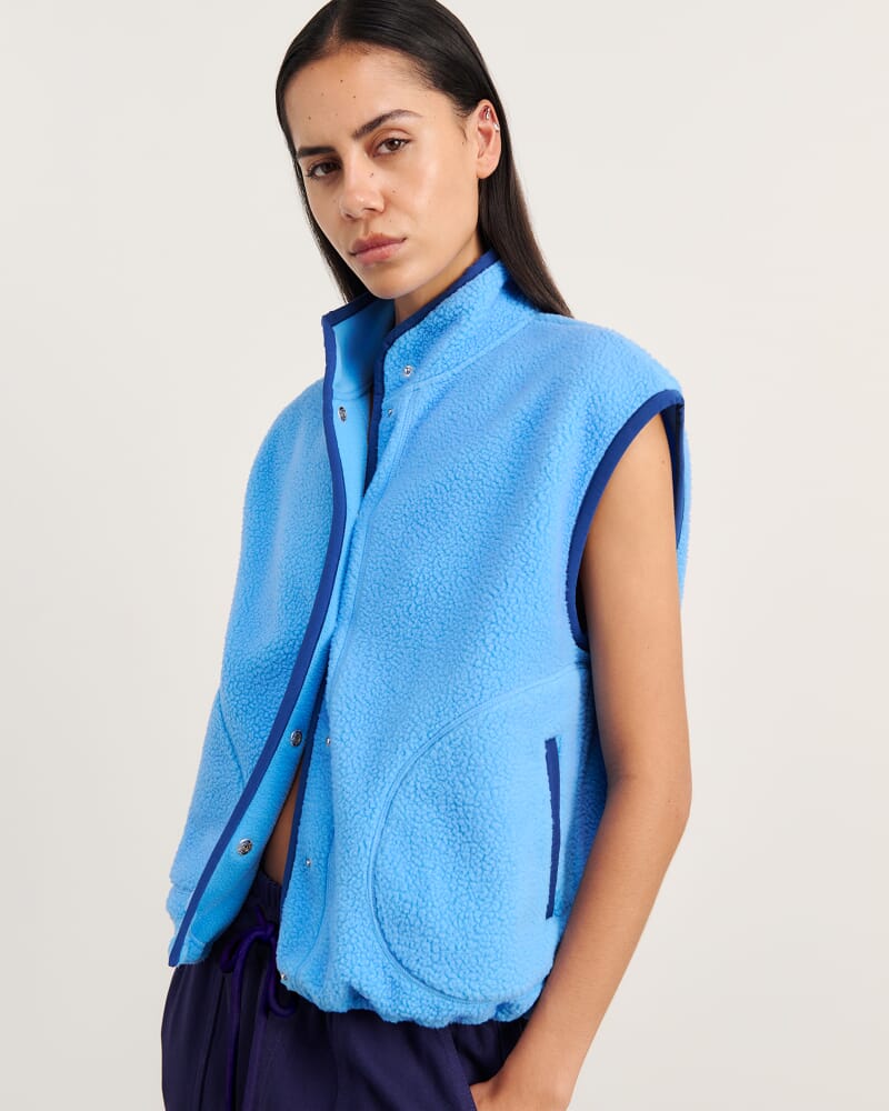 Polar Fleece Vest in BELLE BLUE