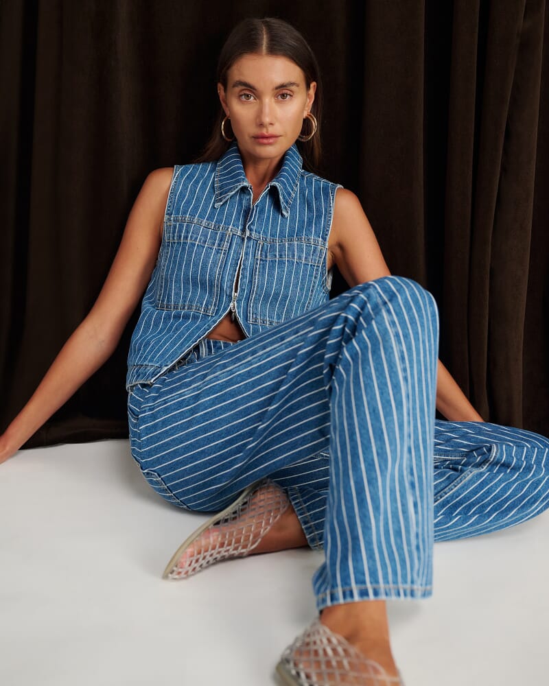 Carrie Slouch Jean in BLUE/WHITE